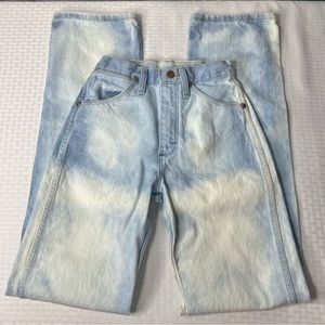 Wrangler vintage distressed high waisted jeans, bleached, size 1